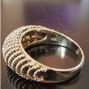 Vintage 14kt Gold Swiss Twisted Rope Design  Ring